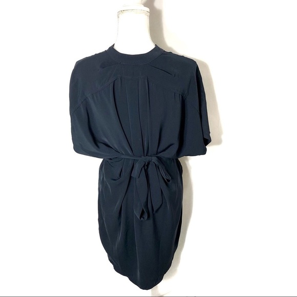 Dress Forum Shirttail Dress Navy Blue Small Mini - Picture 4 of 8